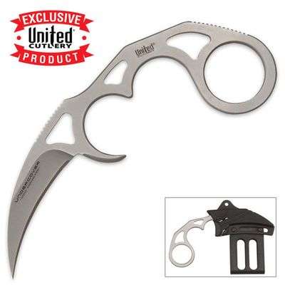 United Cutlery Undercover Sonic Karambit Silver & Sheath - FREE SHIPPING