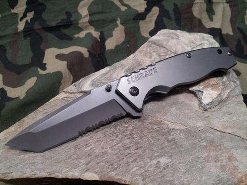 SCHRADE FRAMELOCK TITANIUM COMBO TANTO EDGE - 306TS