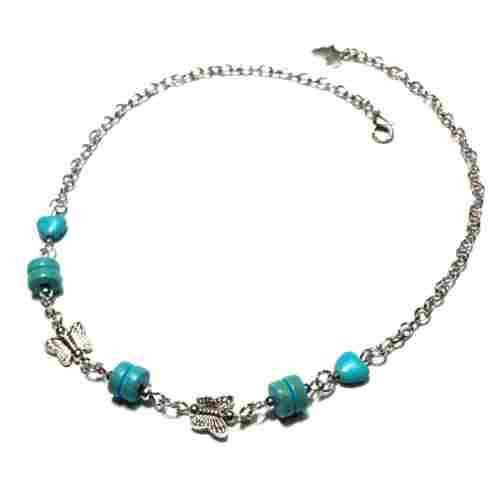 CLOSE DOWN SALE ! - Necklace -NEW- with Turquoise Howlite elements and Butterflies