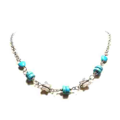 CLOSE DOWN SALE ! - Necklace -NEW- with Turquoise Howlite elements and Butterflies