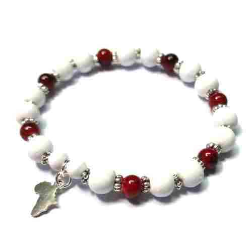Bracelet, Wooden Bangle - Bracelet double wrapped with glass