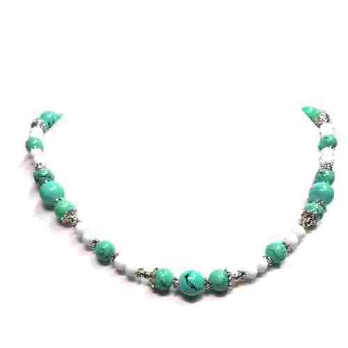 Necklace, European style Necklace,  Wooden Necklace with glass