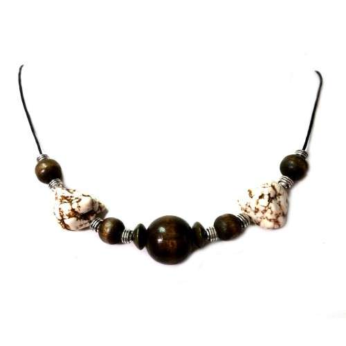 Necklace, European style - Necklace, Howlite stones Necklace
