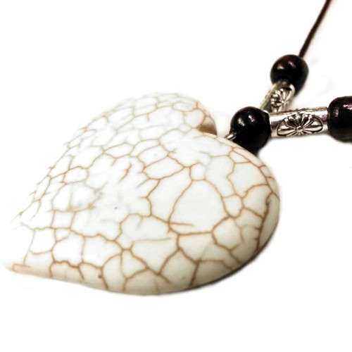 CLOSE DOWN SALE ! European style - Necklace -NEW- with Howlite Heart