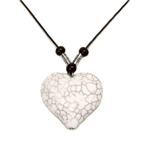 CLOSE DOWN SALE ! European style - Necklace -NEW- with Howlite Heart