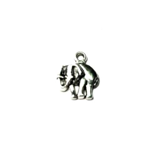 Pendant - Nickel free Metal - Elephant / 13x15mm / Price p. 1pc / for crafting