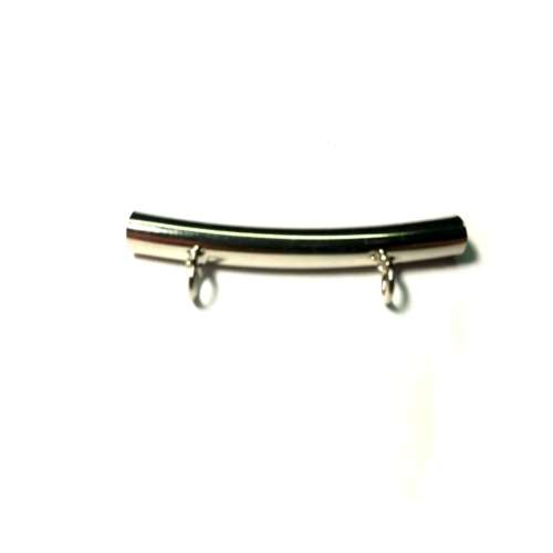 Element 29mm long - drill 3mm - 5pcs -spacer with Loops - for jewellery crafting -