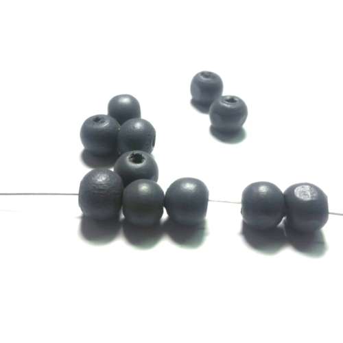 Beads / Wooden Beads  8mm  grey Beads- 40 pcs / Beads for crafting