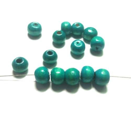 Beads / Wooden Beads  8mm  turquoise Beads- 40 pcs / Beads for crafting