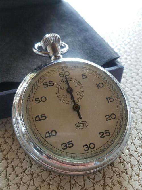 Vintage Stopwatch -working- UMF Ruhla - Made in East Germany DDR - Occupation Time