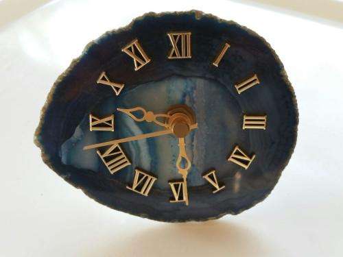 Stone Quartz Table Clock - with stand