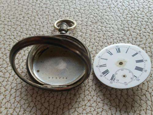 Antique Pocket  watch Longines 800 Silver Case with Enamel Dial -Watchmaker Treasures
