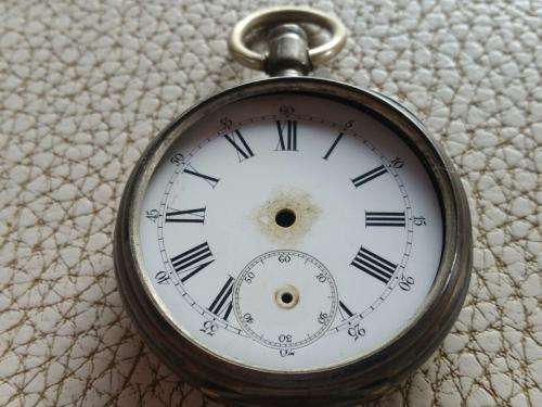Antique Pocket  watch Longines 800 Silver Case with Enamel Dial -Watchmaker Treasures
