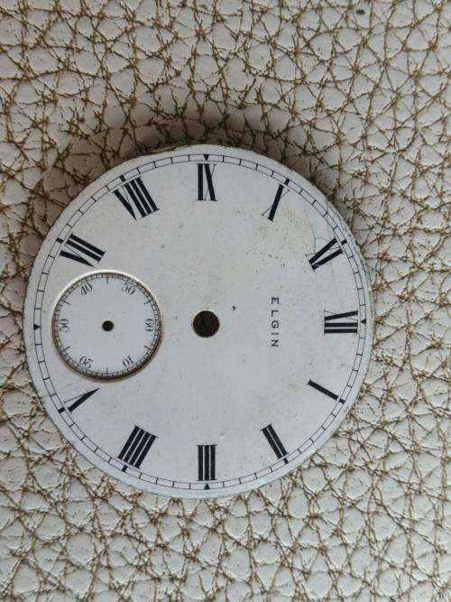 Antique Pocket watch Dial Enamel - Elgin -Watchmaker Treasures
