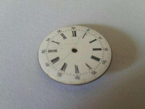Antique watch Dial  Enamel 27mm round -Watchmaker Treasures