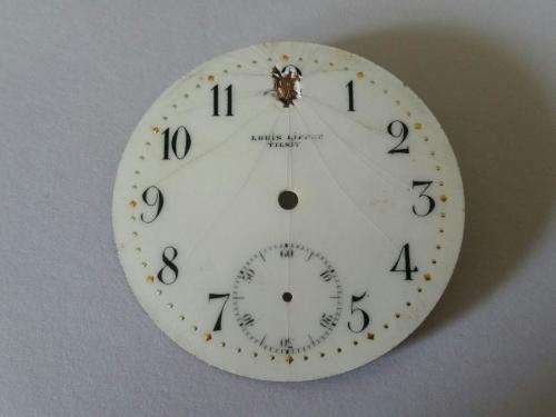 Antique Pocketwatch Dial  Enamel 43mm round -Watchmaker Treasures