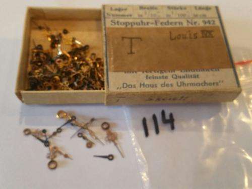 Watch parts - hands for antique watches- divers in a box -Watchmaker Treasures