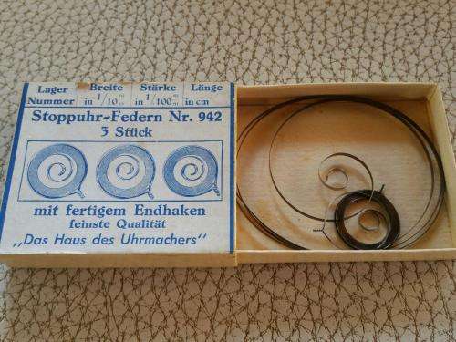 Watch-pocket watch-Stop watch-springs -Watchmaker Treasures -Price p.box (2 springs)