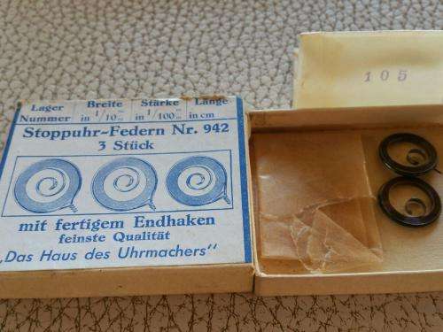Watch-pocket watch-Stop watch-springs -Watchmaker Treasures -Price p.box (2 springs)