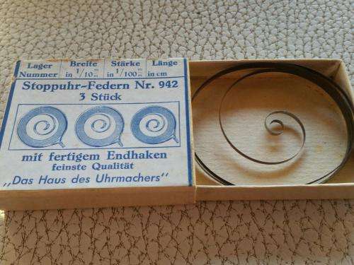 Watch-pocket watch-Stop watch-springs -Watchmaker Treasures -Price p.box (1 spring)