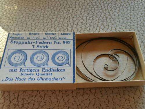 Watch-pocket watch-Stop watch-springs -Watchmaker Treasures -Price p.box (2 springs)
