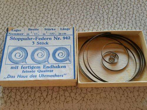 Watch-pocket watch-Stop watch-springs -Watchmaker Treasures -Price p.box (2 springs)