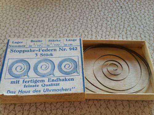 Watch-pocket watch-Stop watch-springs -Watchmaker Treasures -Price p.box (1 spring)