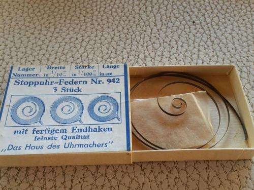 Watch-pocket watch-Stop watch-springs -Watchmaker Treasures -Price p.box (1 spring)