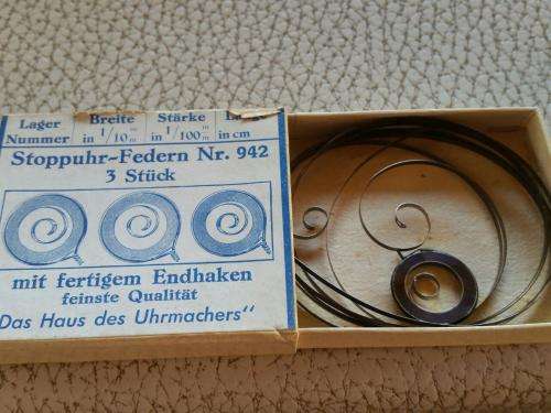 Watch-pocket watch-Stop watch-springs -Watchmaker Treasures -Price p.box (3 springs)
