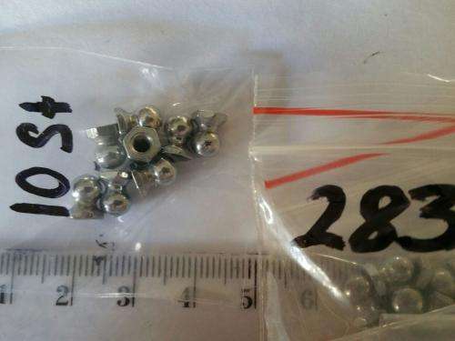 Watch parts- 10 small nuts crome or bronce- winding +/-2.35mm -Watchmaker Treasures