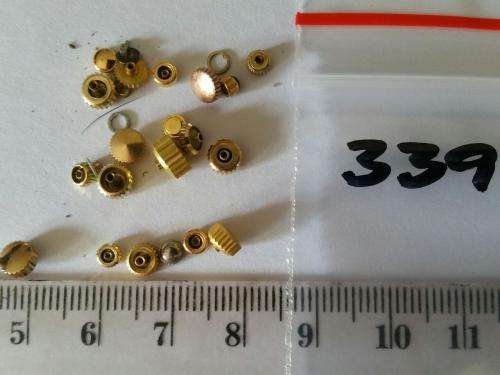Watch parts- 20 crowns gold plaque` div.- Watchmaker find your Treasure