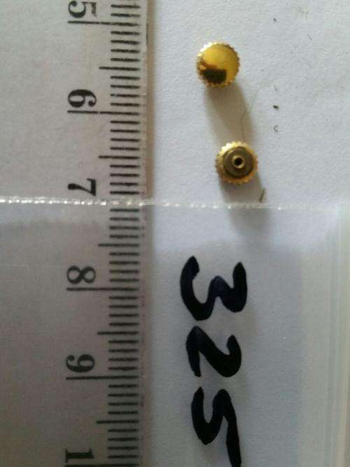 Watch parts- Box with div. 2 crowns  stainless / goldplaque`- Watchmaker find your Treasure