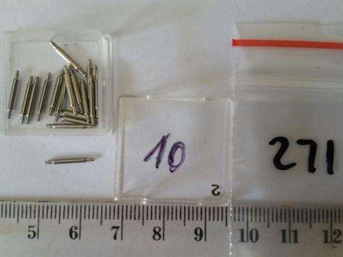 Watch parts- 19 spring bars 10mm  thin in box- Watchmaker find your Treasure