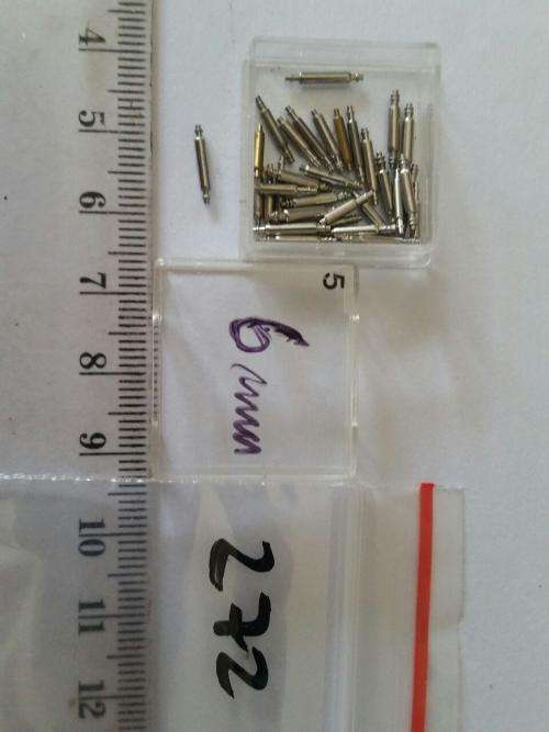 Watch parts- 36 spring bars 6mm  mixed in box- Watchmaker find your Treasure