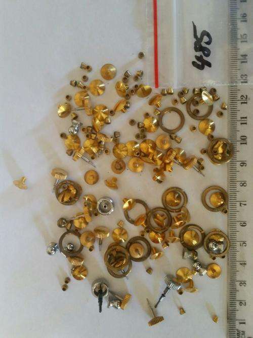 Watch parts- lot of Crowns and srews - unsorted-new -Watchmaker Treasure