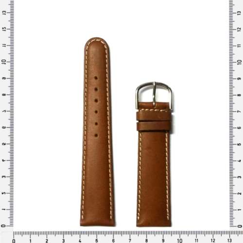 Strap 20mm watch strap genuine leather / light brown / made in Germany
