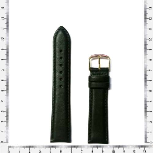 Strap, 20mm watch strap, genuine leather strap, black, Strap made in Germany