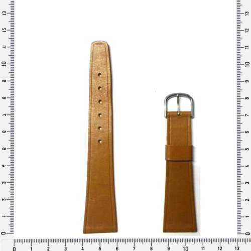 Strap, 20mm watch strap / genuine leather strap, clay brown / Strap made in Germany