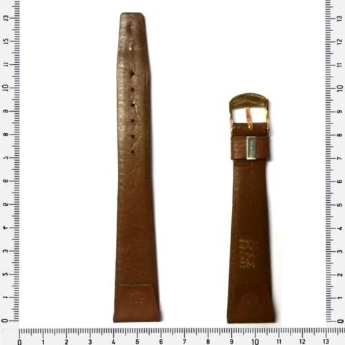 Strap, 20mm watch strap, genuine leather strap, brown, extra long  / click-in system, Germany Strap