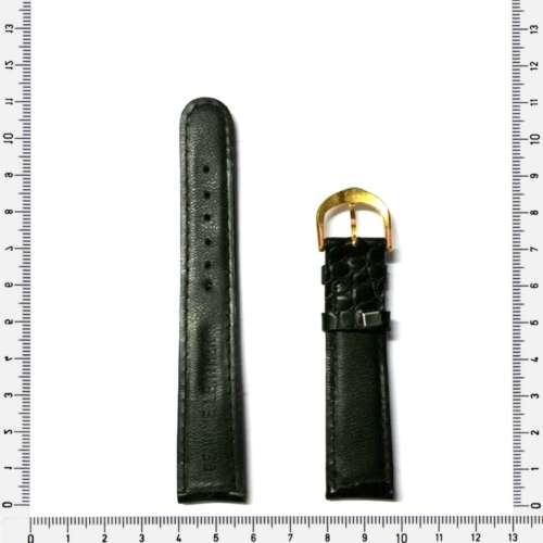 Strap, 18mm watch strap / genuine leather strap, black /  Strap made in Germany