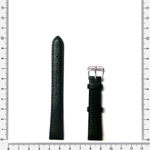 Strap, 14mm watch strap / genuine leather strap / dark blue / Strap Made in Germany
