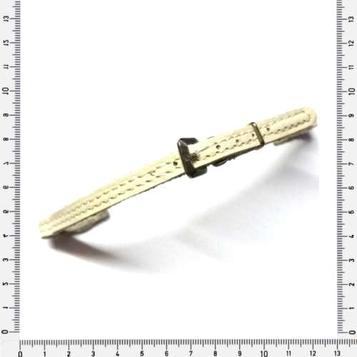 Strap, 6mm watch strap / genuine leather strap, white / no spring bars needed, Strap Made in Germany