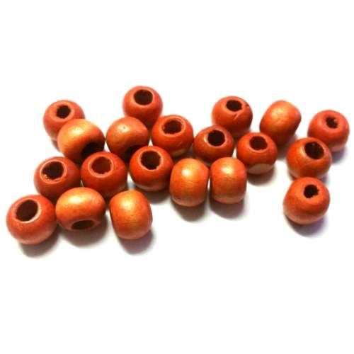 Beads / Wooden Beads / orange Beads 10mm  / price 25pcs/ Beads for crafting