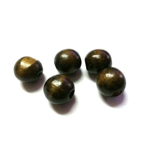 Beads / Wooden beads / dark brown Beads / 18mm /  price 6pcs / Beads for crafting