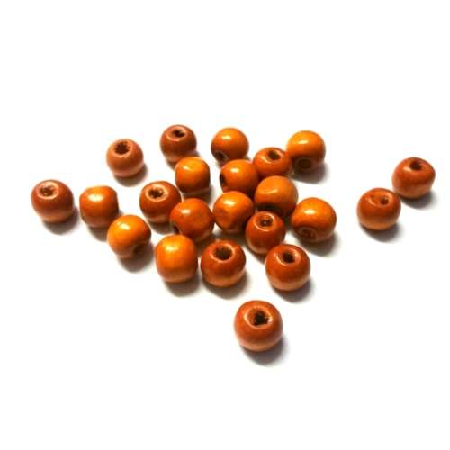 Beads / Wooden Beads / orange Beads, 10mm /  price 25pcs/ Beads for crafting