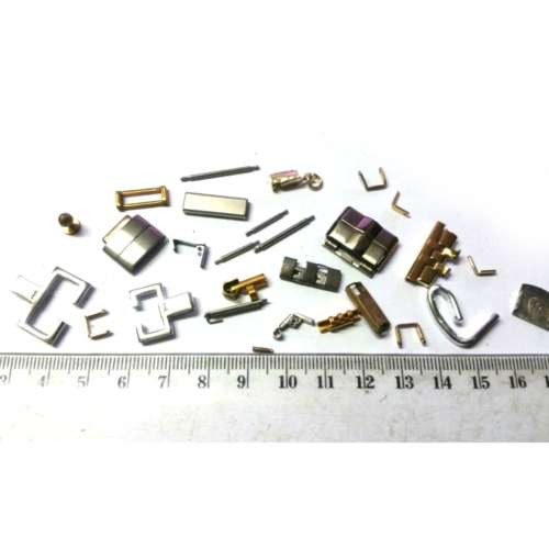 Watch parts / lot of strap parts / gold plated / Stainless steel / bicolor - Watchmaker Treasure