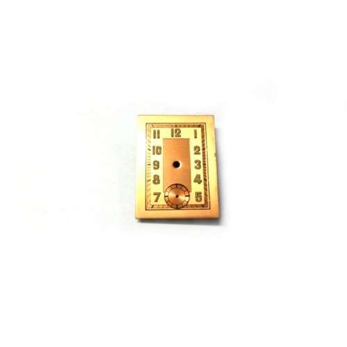 No Name Watch Dial  / Vintage / copper / 26.9x19.9mm  /  Watchmaker / Crafter / Steampunk