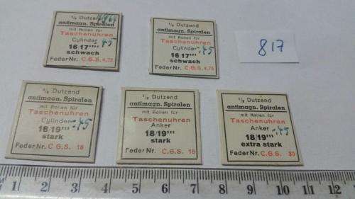Watch Parts Spares / Unused / Movement Parts /  Watchmaker / Price 5 Pockets