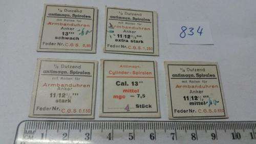Watch Parts Spares / Unused / Movement Parts /  Watchmaker / Price 5 Pockets