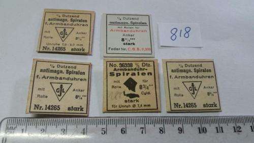 Watch Parts Spares / Unused / Movement Parts /  Watchmaker / Price 5 Pockets